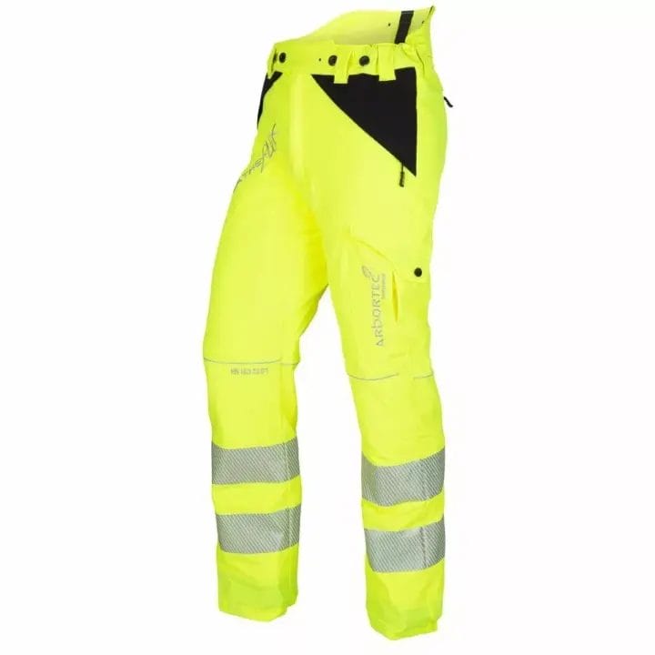 Arbortec Breatheflex Hi-Vis Yellow Chainsaw Trousers - Type C - Class 1-0