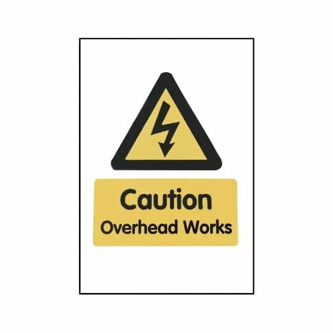 Correx 'Caution Overhead Works' Safety Sign-0