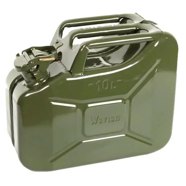 Rocwood Heavy Duty Steel Green Jerry Can - 10L-0