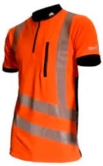 Treehog Polo Short Sleeve Shirt - Hi-Vis Orange-0