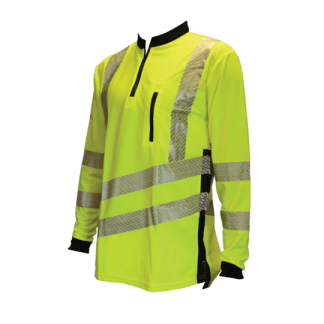 Treehog Polo Long Sleeve Shirt - Hi-Vis Yellow