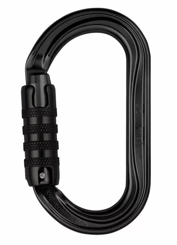 Petzl OK Black Oval Triact Lock Karabiner