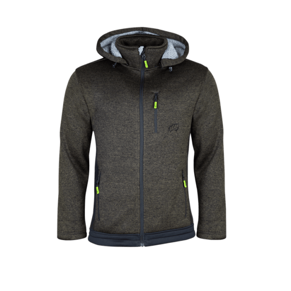 Arbortec Yeti Knitted Lined Olive Fleece Hoodie Jacket