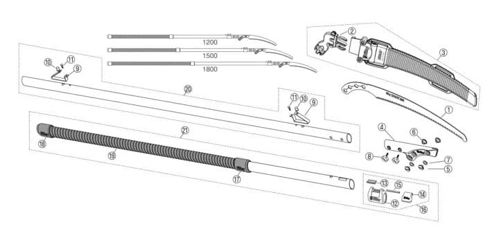 Silky Zubat Pole Saw Spare Parts-0