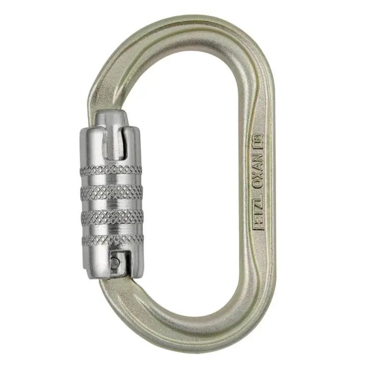 Petzl OXAN Steel Oval Triact Lock Karabiner (M72ATLA)-0