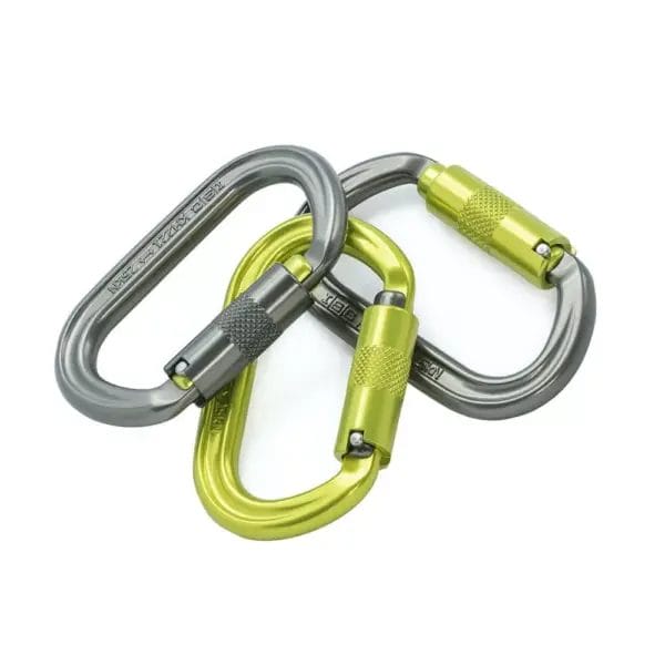 ISC Oval Karabiner Lemon/Titanium (3 Pack)