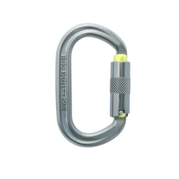 ISC Oval Karabiner Lemon/Titanium (3 Pack)-18441