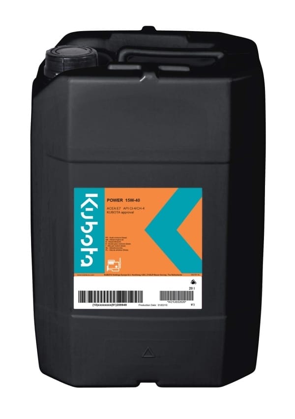 Kubota Power 15W-40 Engine Oil - 20L